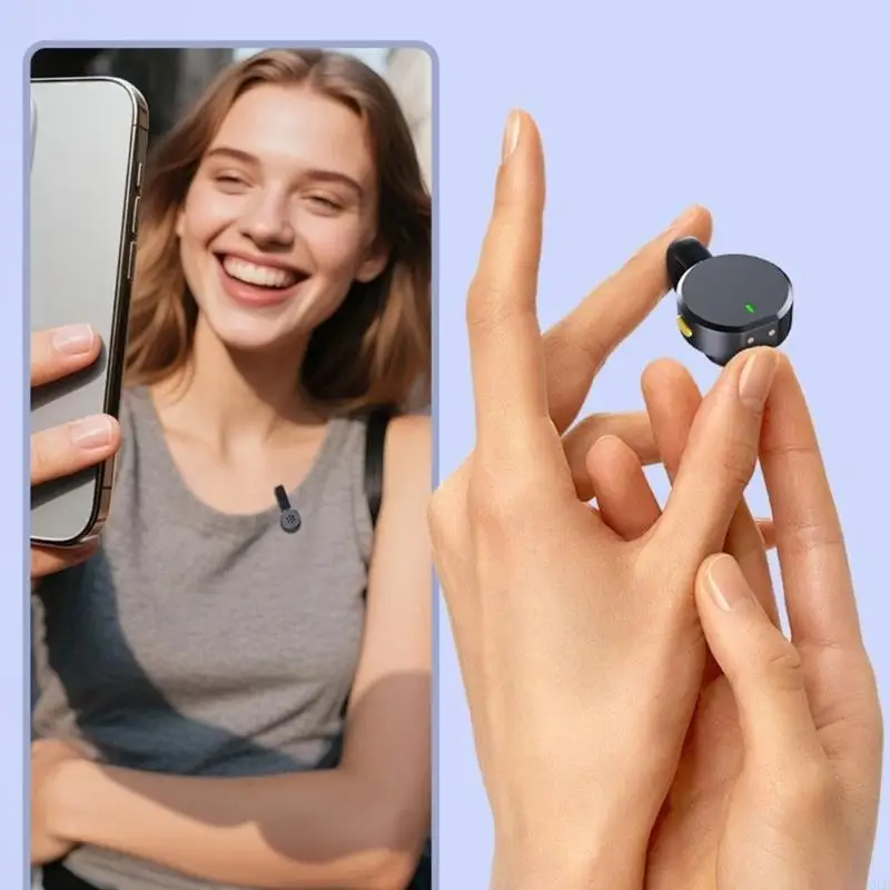 2025 جديدة لضوضاء ميكروفونات ميكروفون لاسلكية جديدة لإلغاء نظام ميكروفونات مزدوجة قابلة لإعادة الشحن لالتقاط صوتي واضح في أي