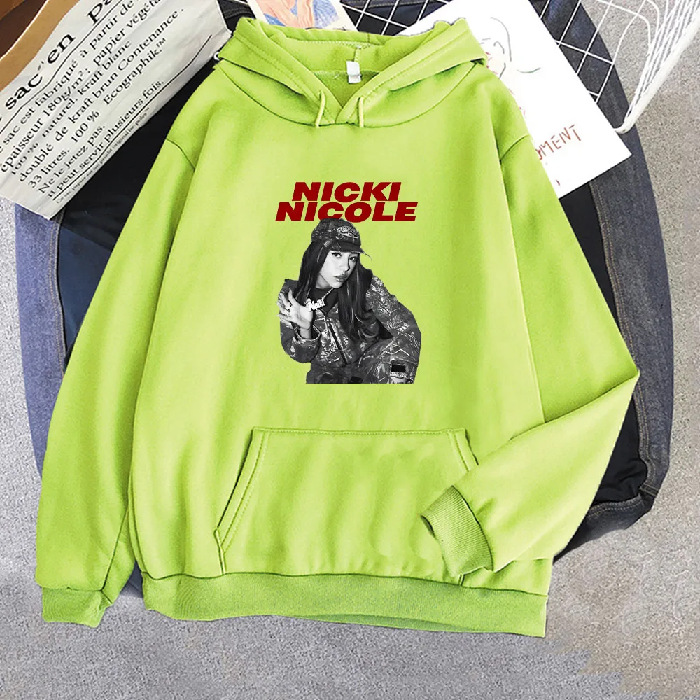 Nicki Nicole Aesthetic New Hoodie Graphic Printing Fashion Sweatshirt Music Long-sleeved Casual Clothing Sudaderas Loose Clothes