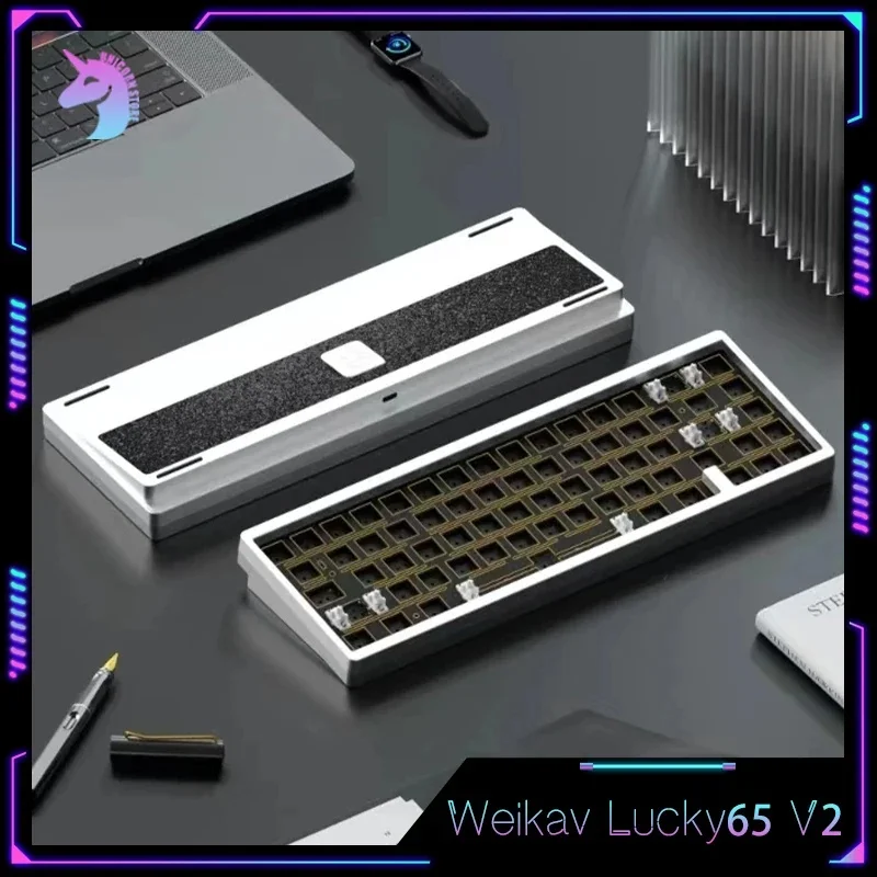 

Weikav Lucky65 V2 Mechanical Keyboard Kit 3 Mode Gasket Structure 2.4g/Bluetooth Hot Swap Rgb Gaming Customization Keyboard Gift