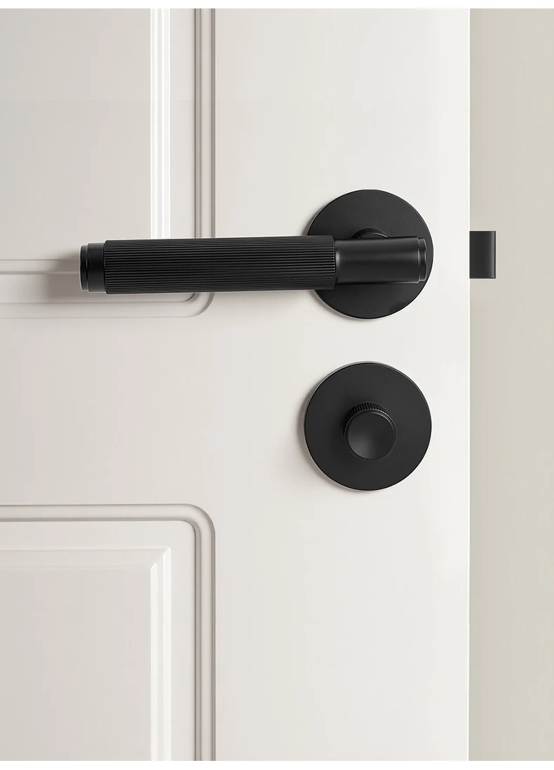 DOOROOM Massives Messing-Türschloss, Badezimmerschloss, Privatsphäre-Schloss, Identifikationsmarkierung, Badezimmertür-Dummy-Knauf, Hardware-Türschloss – Detail 7