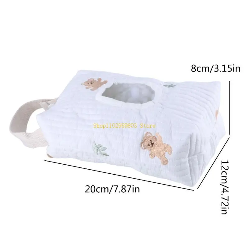 Bear Baby Strollers Wet Wipes Case Organisers Bag Reliable Top Tissue Storage Solution for Busy Parent J0MF
