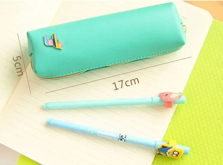 School Pencil Case Cute Pony Leather Pencil Case Creative Simple Pencil Case Unusual for Girls Boys School Supplies