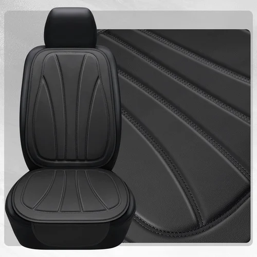 Imagen 1 del producto Fundas de asiento de coche delanteras individuales, Protector de asiento de cuero a prueba de agua, funda de asiento de conductor antideslizante Universal, cojín de asiento dividido delantero