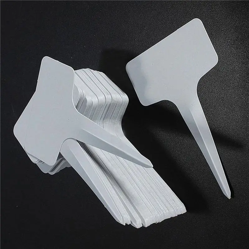 AT21-150Pcs Plastic Plant T-Type Tags Markers Nursery Garden Decoration Tags For Plants Garden Decor Gardening Label