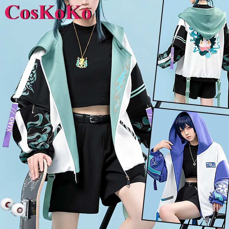 CosKoKo Xiao/Wanderer/Tartaglia/Zhongli/Ganyu/Yae Miko/Raiden Cosplay Genshin Impact Costume Little Animal Adventure Group Coat