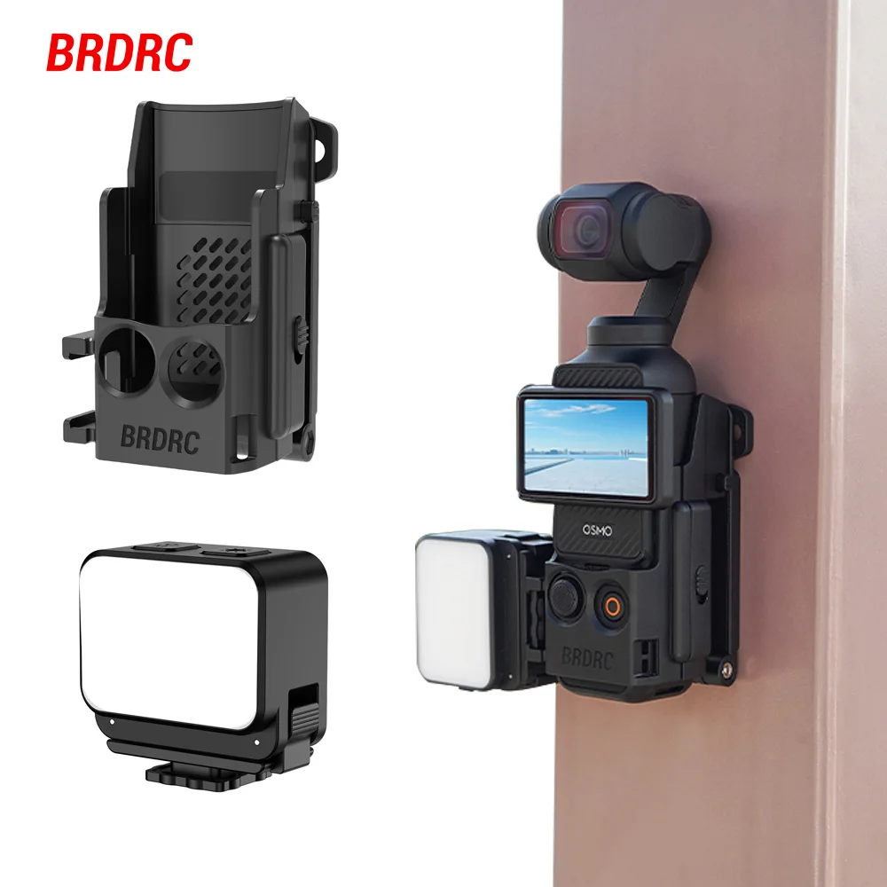 

BRDRC Magnetic Mount Stand for DJI Pocket 3 Accessories Adapter Clamp Magnet Suction Case Holder Multi-Functional Expansion Cage