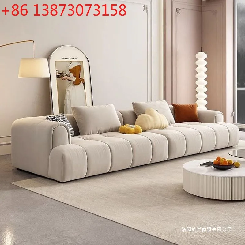 

New simple modern puff sofa Nordic fabric sofa household living room size apartment princess combination sofa