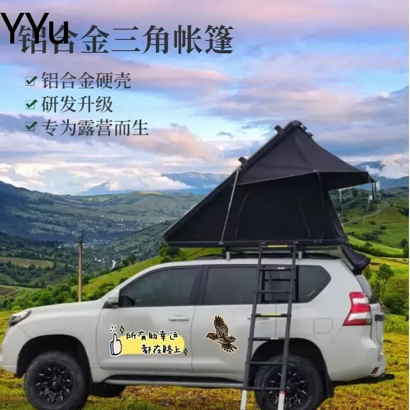 for Roof Top Tent Aluminum Alloy Quick Open Folding Triangle Camping Tent for Off Road SUV Car Outdoor Travel Accessories