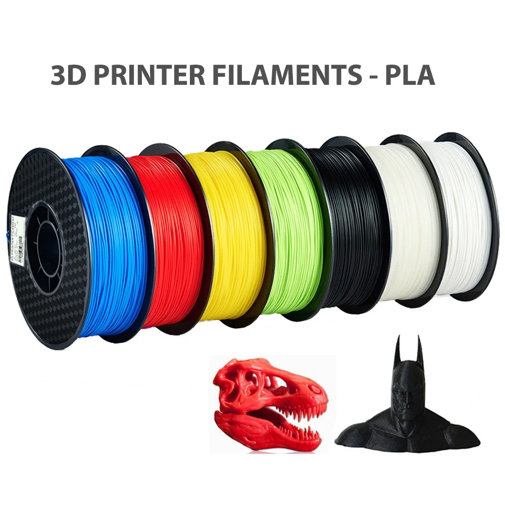 Filamento de impresora 3D de 1,75mm PLA rojo negro azul plata gris alambre embalaje al vacío para suministros de fliament de impresión 3D 250g,500g,1kg