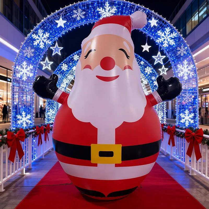 

Giant Inflatable Santa Claus Decoration, Cute Santa Claus with Tilted Head and Waving Hands, Outdoor Waterproof Christmas Decoration, Suitable for Lawns, Patios, Terraces, Gardens, Holiday Parties, Porches and Home Environments