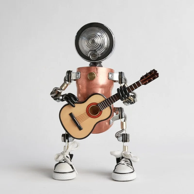 Steampunk Robot Desktop Decoration Crea-tive Electric Guitar Esports Room