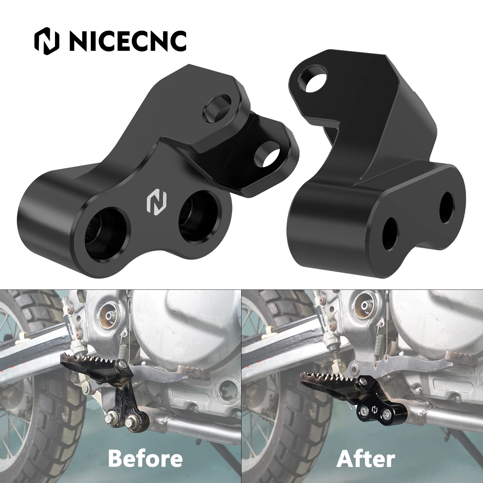

For Suzuki DR650S DR650SE Footpegs Lowering Brackets Motorcycle 1.5" Lower Footrests Brackets for Suzuki DR650 S SE 1996-2024