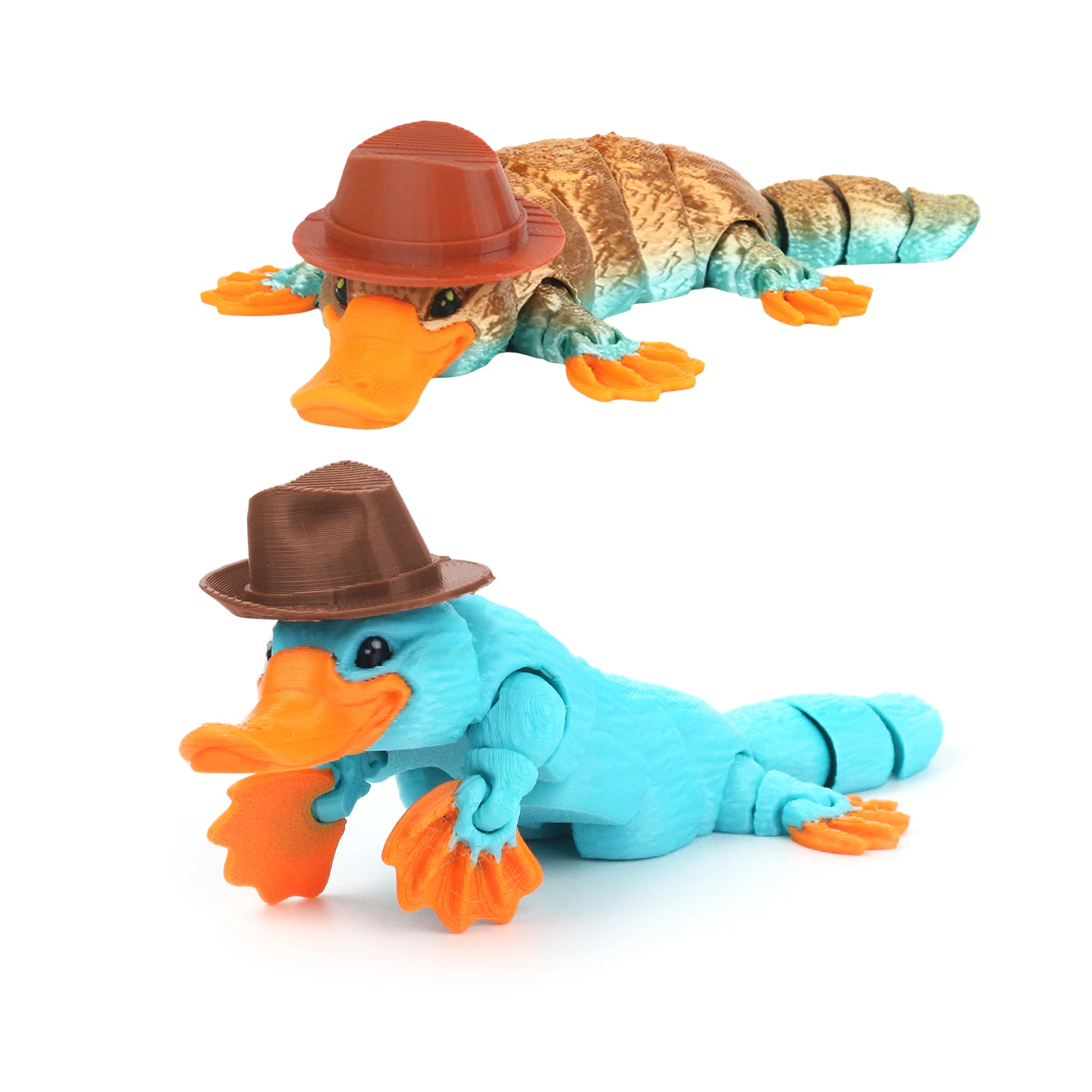 

3D printed articulated platypus irritability toy crystal platypus children's stress relief toy with movable joints