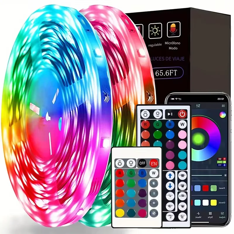 

USB LED Strip Lights APP Control Color Changing 5050 RGB LED Light Flexible Lamp Tape for Room Decoration TV Backlight Diode