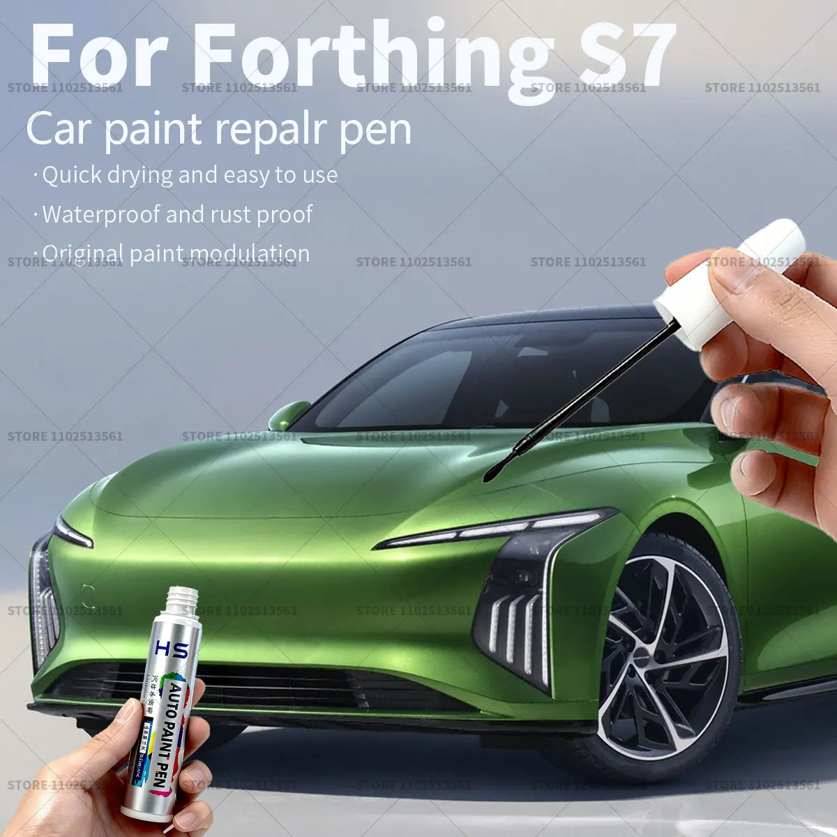 For Forthing S7 Car Paint Repair Pen Touch Up Scratch Remover DIY Auto Accessories White 043 Purple Blue 062 Black 063 Red  045