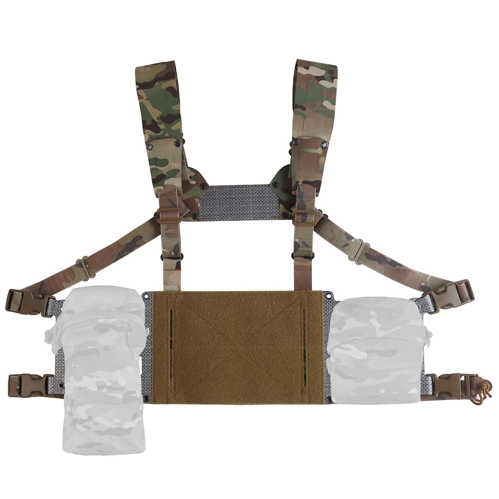FCV2 Tactics Extended Chest Rig Modular Molle Compatible Plate Carrier with Magic Fastener Expansion
