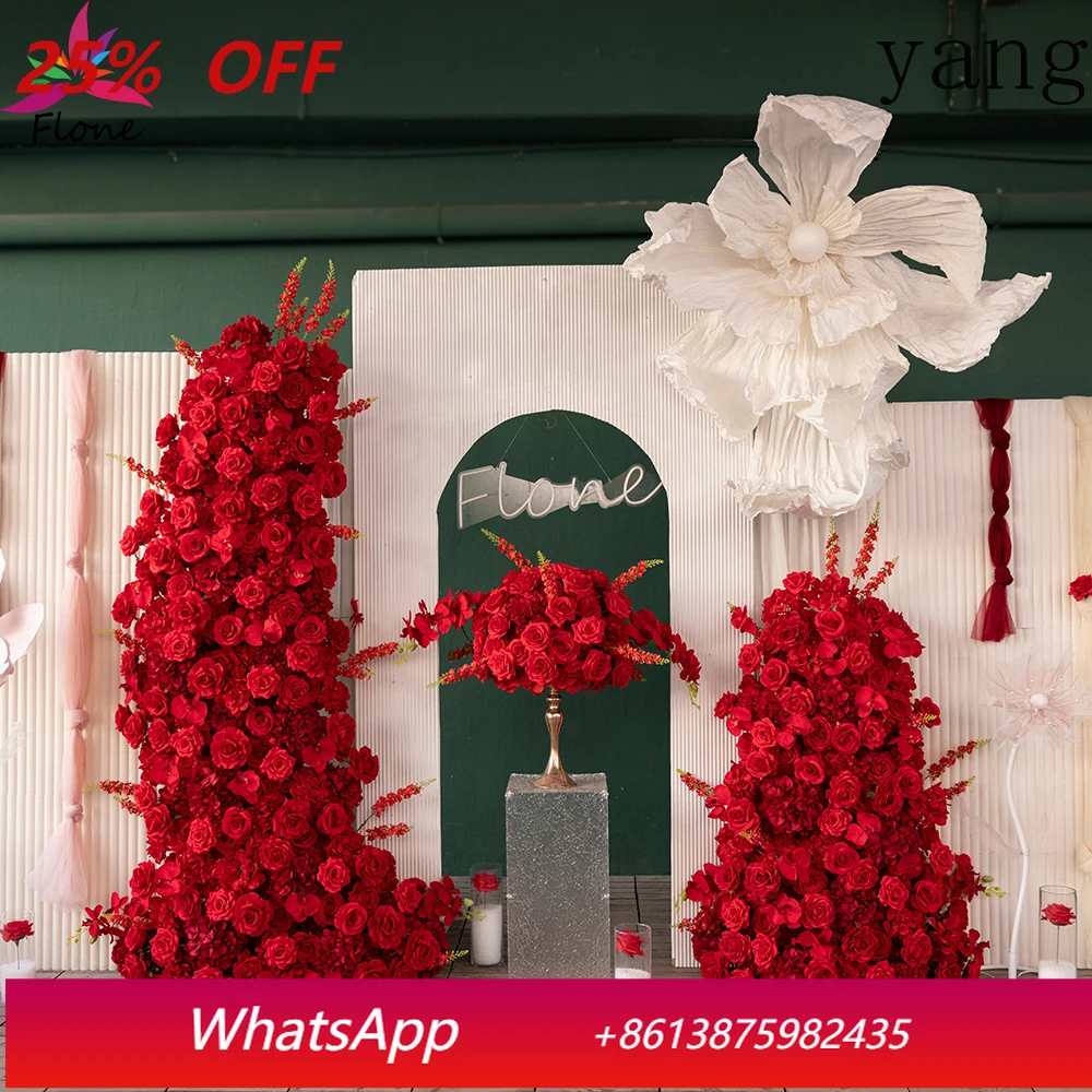 

Birthday Party Artificial Flowers Decoration High End Wedding Centerpieces for Tables Floral Arrangements Red Flower