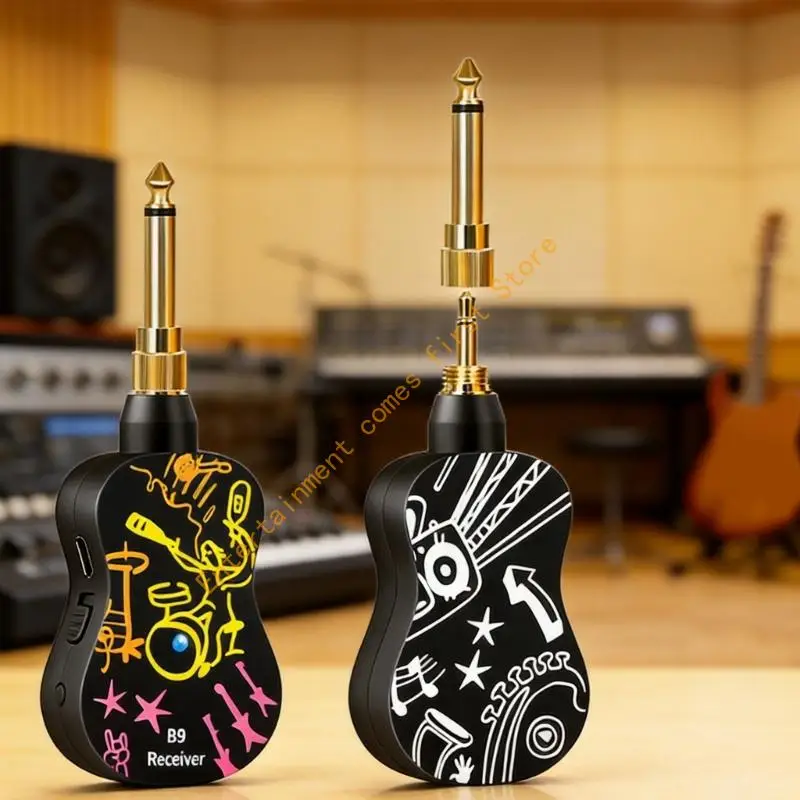 Wireless Guitar Receiver Transmitter System for Rehearsal and Lessons 55KD