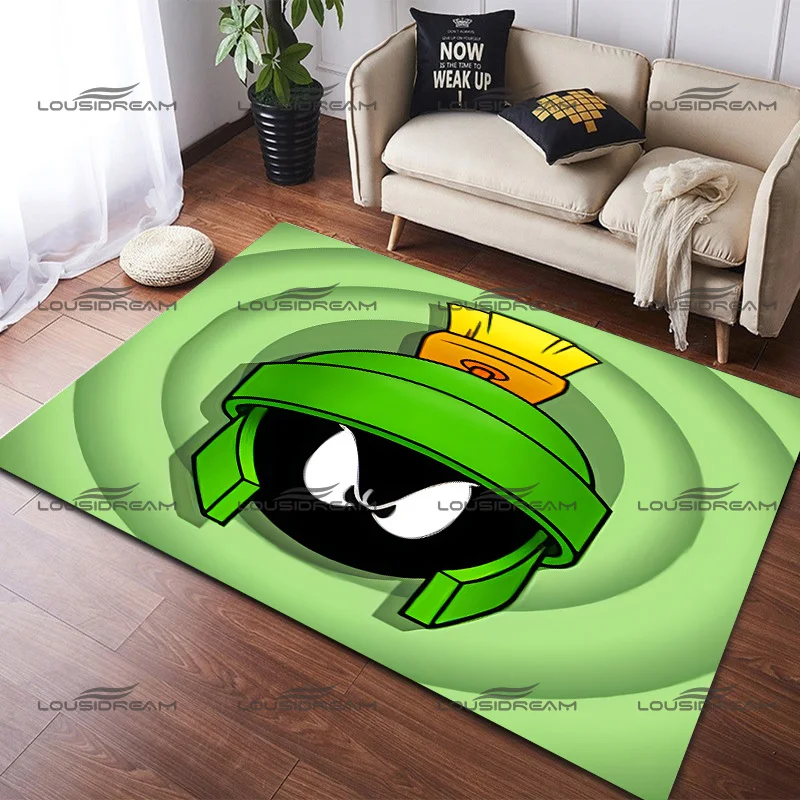 engracado-personagem-animado-tapete-quadrado-flanela-marvin-o-marciano-tapetes-de-casa-moderna-sala-estar-quarto-tapete