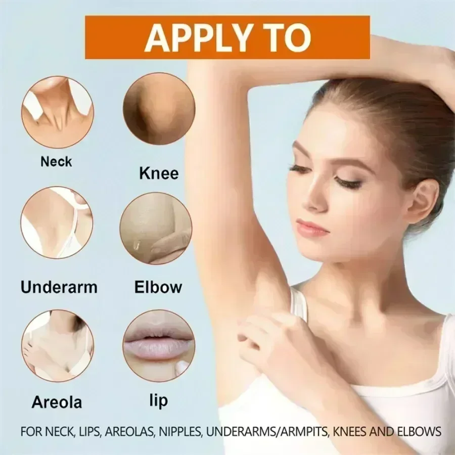 🚫 SALE Dark knuckles whitening serum Elbows Armpit Beaching Serum Woman Private Part Skin Melanin Removal Strong Whitening Ser