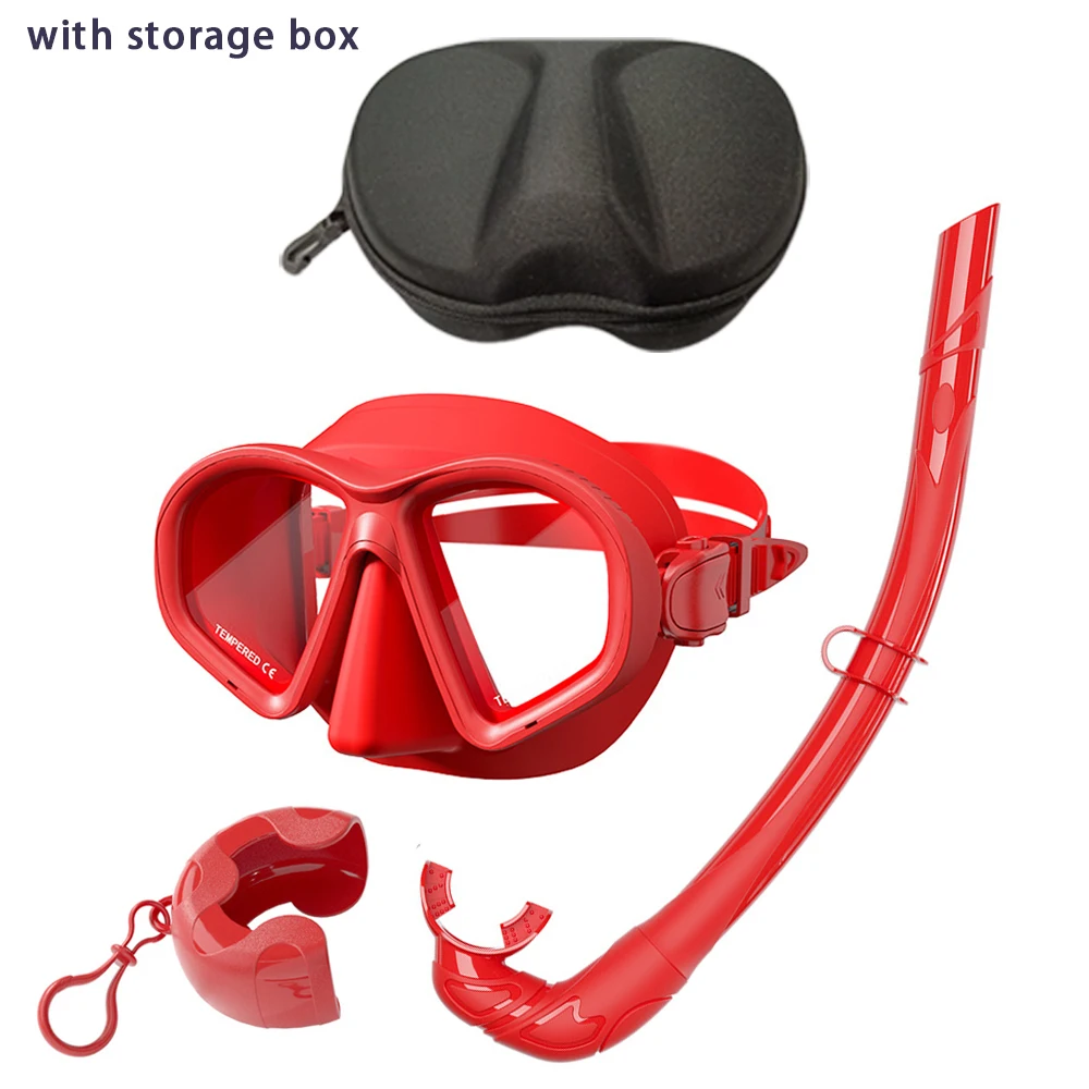 Professionelle Unterwasser-Tauchmaske, HD-Hartglas, für Erwachsene, verstellbar, zum Tauchen, Schnorcheln, Schwimmen, Tauchbrille + Aufbewahrungsbox – Detail 26