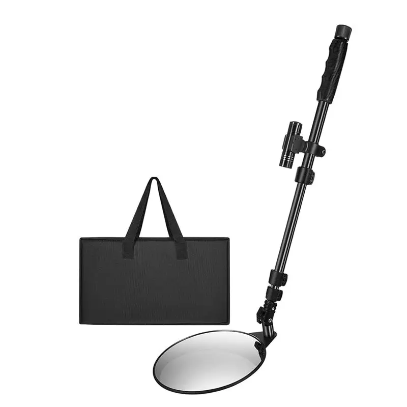 5X Under Vehicle Inspectionmirror With Light And Telescopic Handle Handheld Inspectionmirror For Under Vehicle Truck