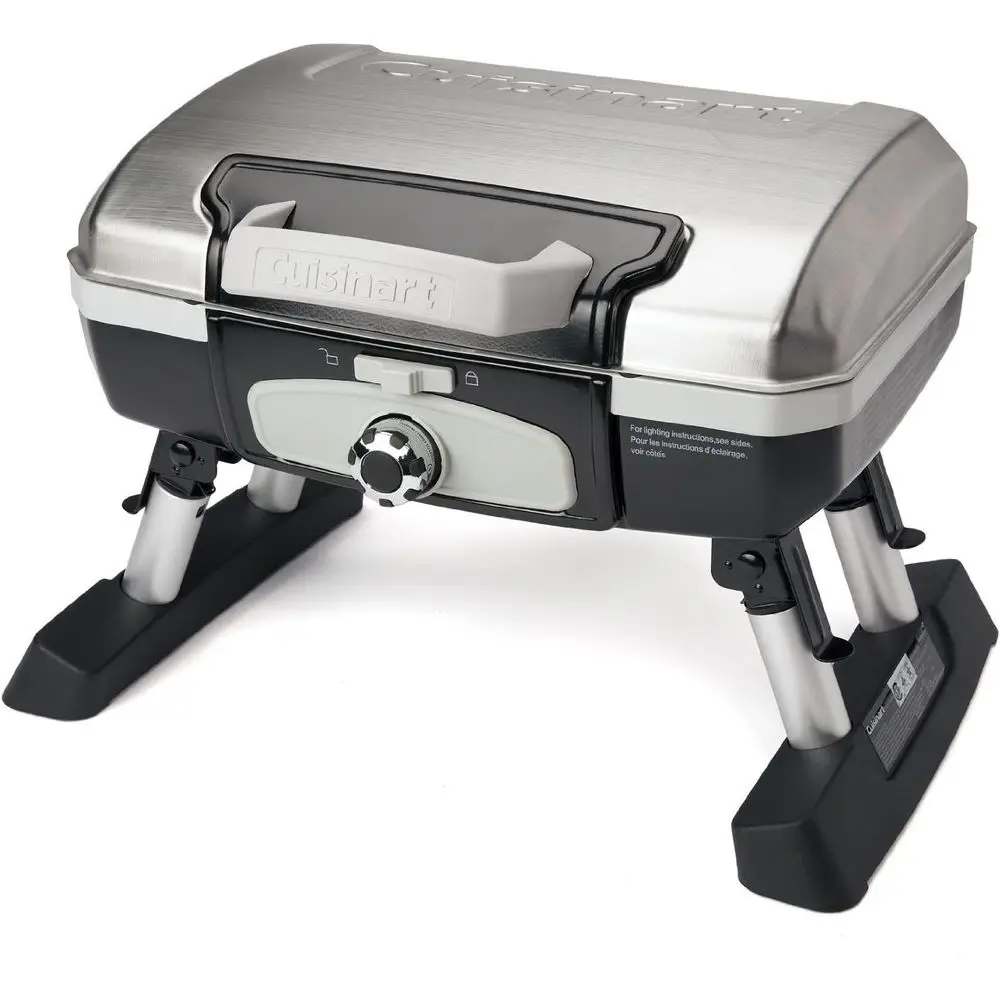 

Petite Gourmet Portable Gas Grill, Compact Portable Grill Propane, 150 Sq. In. Cooking Surace, 5,500 Burner Small Gas Grills or