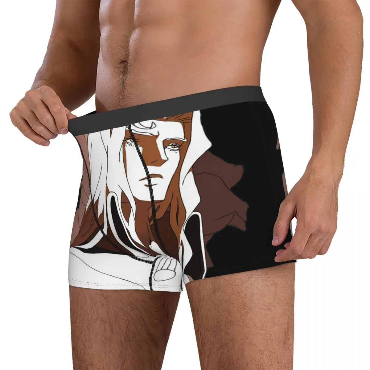 Cuecas Respiráveis para Homens, Cuecas Alucard Castlevania, Roupa Interior, Boxer Shorts, Presente de Namorado