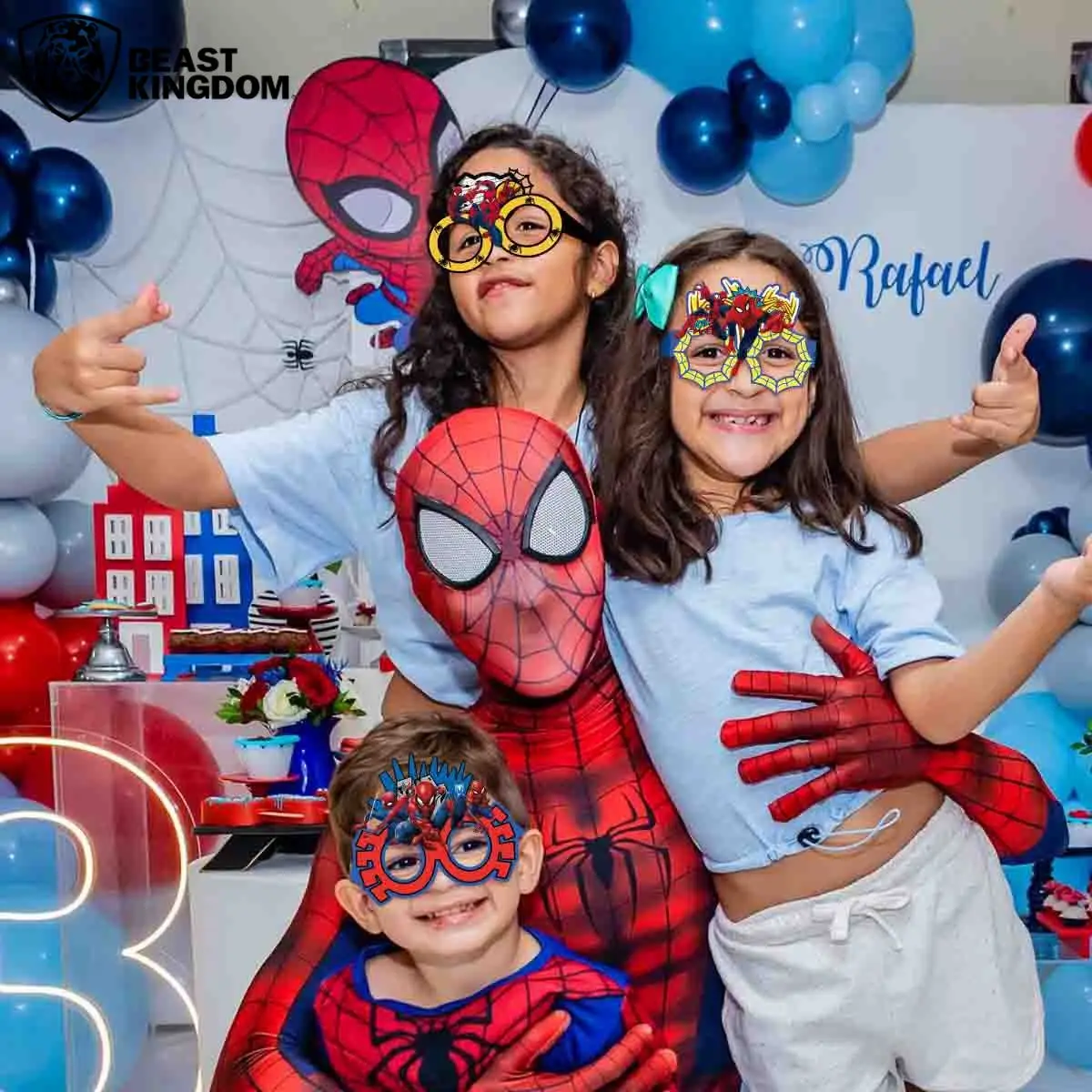 مجموعة إكسسوارات صور سبايدرمان الوحش ، نظارات بطلة ، إكسسوارات تنكرية ، مستلزمات حفلات أعياد الميلاد ، هدايا فساتين الهالوين ، 8 *