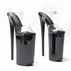 Leecabe  26CM/10inches PVC Upper sexy exotic High Heel platform party sandals   Pole Dance shoes