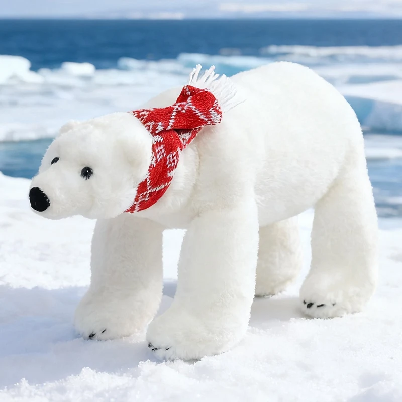 45/60CM Simulation Eisbär Plüsch Spielzeug Nette Stofftier Kissen Bär Puppen Für Geburtstag Weihnachten Geschenke – Detail 4