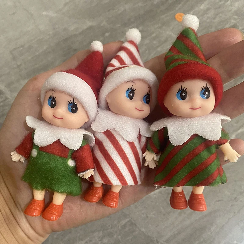 1Pcs Toddler Baby Elf Dolls with Movable Arms Legs Doll House Accessories Christmas Dolls Baby Elves Toy For Kids