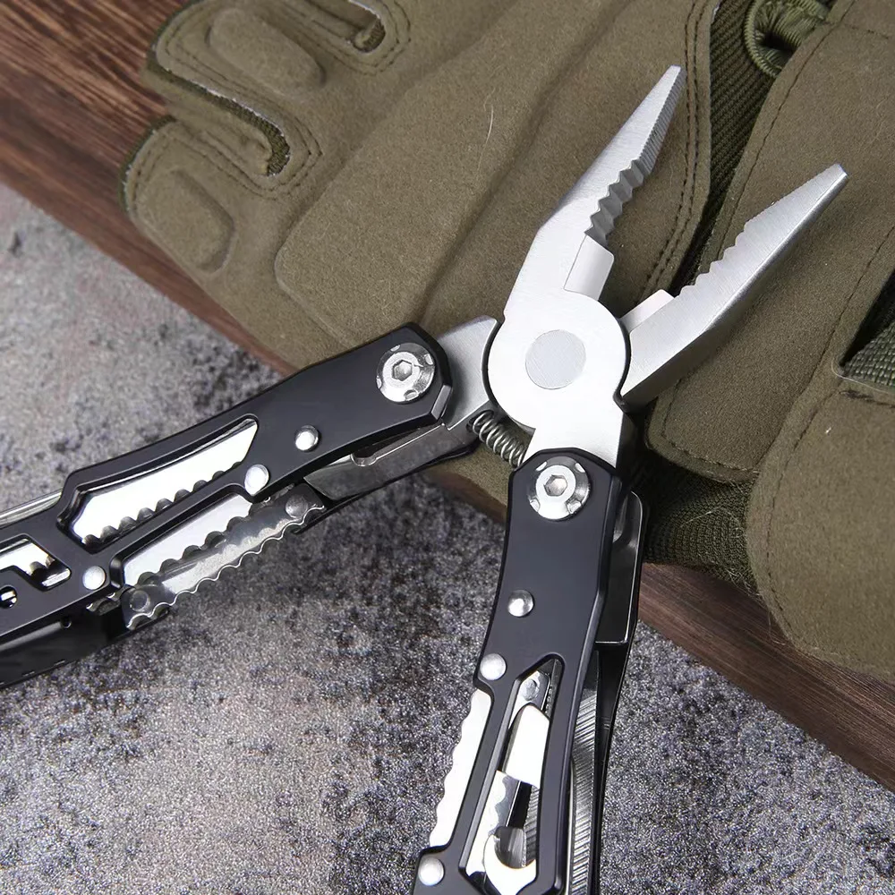 All-steel Combination Tool Pliers Multifunctional Pliers Folding Knife Pliers Field Portable Car Emergency EDC Equipment