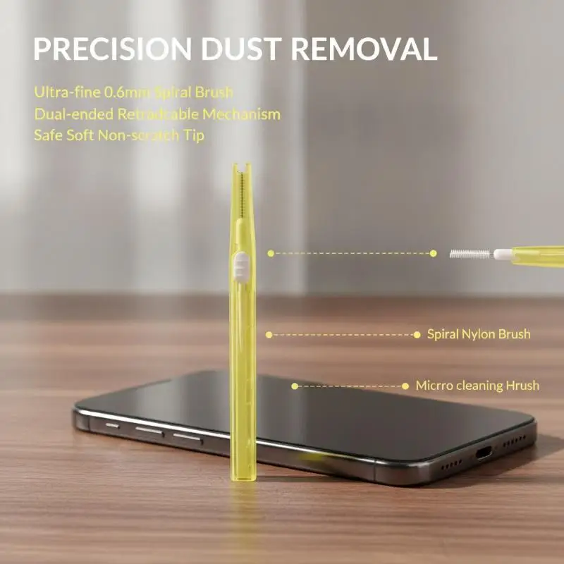 2 In 1 Double-end Adjustable Phone Speaker Cleaning Brush For Earphone Earbuds Cleaner Kit For Phone Keyboard Brushes 10Pcs