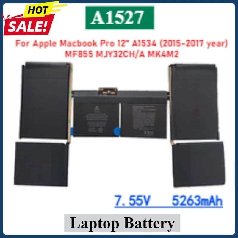 

A1527 A1705 Laptop Battery For Apple Macbook Pro 12" A1534 (2015-2017 year) MF855 MJY32CH/A MK4M2 EMC2746 EMC3099 2991