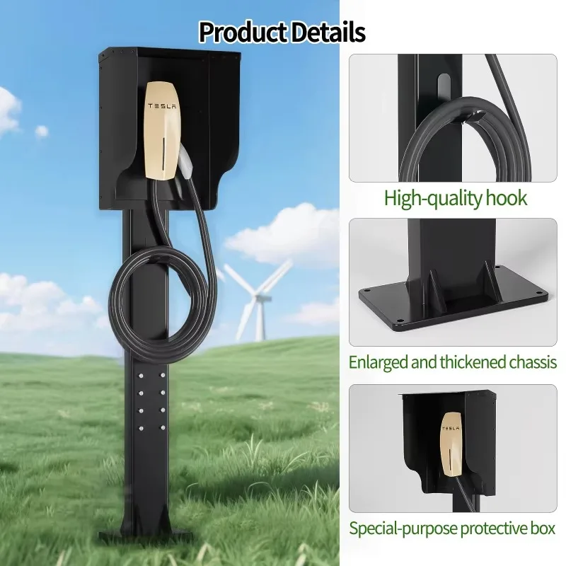 Vertical EV Charger Protection Box Heavy-Duty Cold Rolled Steel Construction IP54 Powder Coated Electrical Junction Enclosure