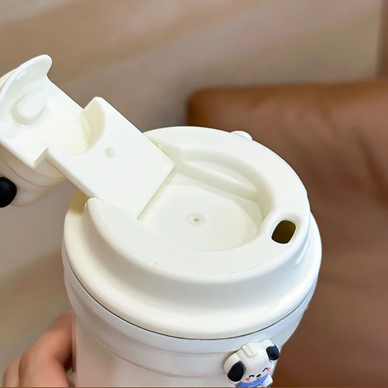 كوب معزول جديد للنساء من الفولاذ المقاوم للصدأ كوب ماء للطلاب والأطفال كوب قهوة محمول باليد