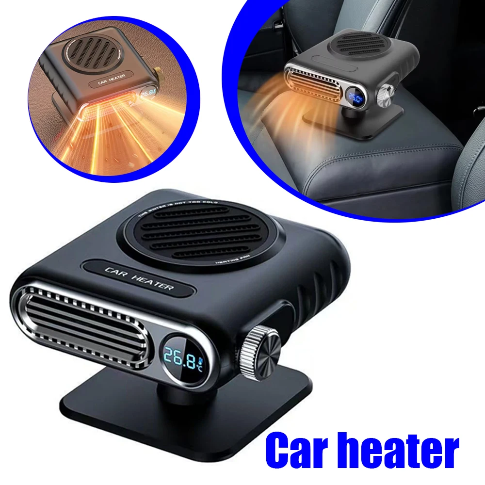 1 Pcs 360 Degree Car Heater 150W All Around Heat Dissipation Compact Design Fast Heating Defogging For Cars Trucks Winter Use