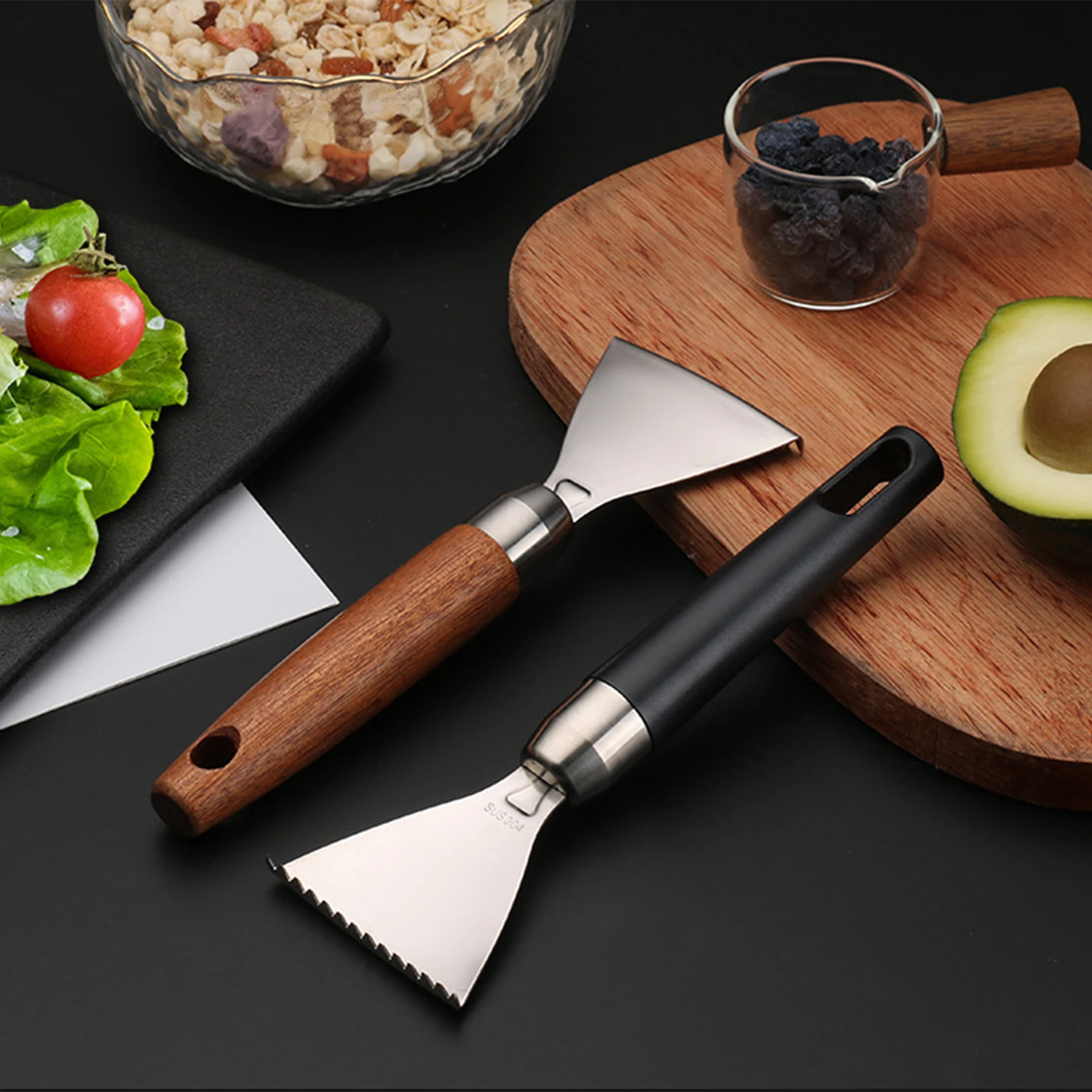 Stainless Steel Fish Scale Remover Home Handle Cooking Seafood Tools Smooth Fish Scale Scraper Remover Quick Fish Descaler Tool