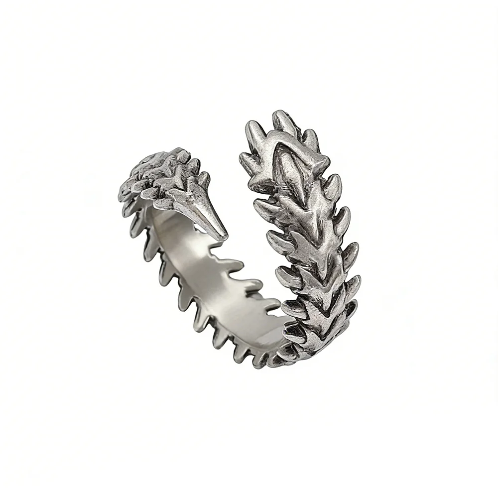 

Vintage Punk Centipede Couple Ring Gothic Geometric Spine Five Finger Rings Hip Hop Hyperbole Anime Rings Accessories