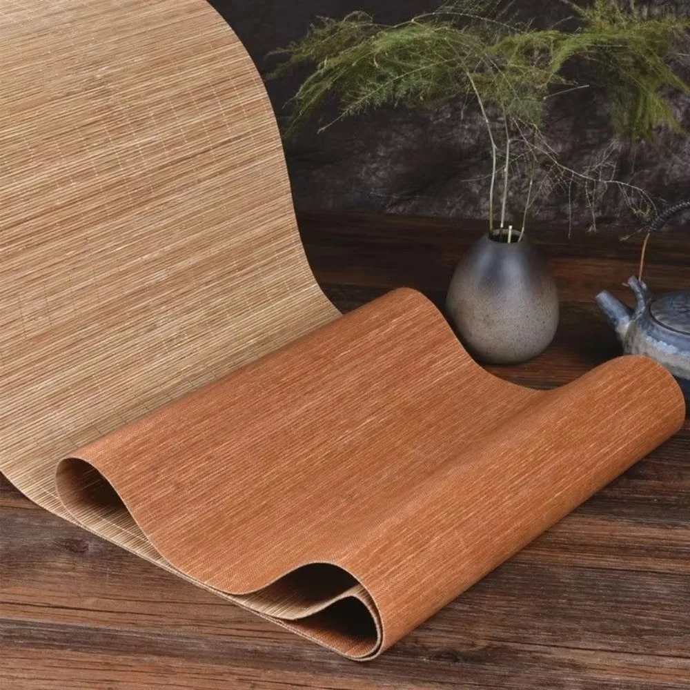 Japanese Style Natural Bamboo Tea Table Runner Vintage Traditional Tea Table Mat Insulated Cutting Placemat Office