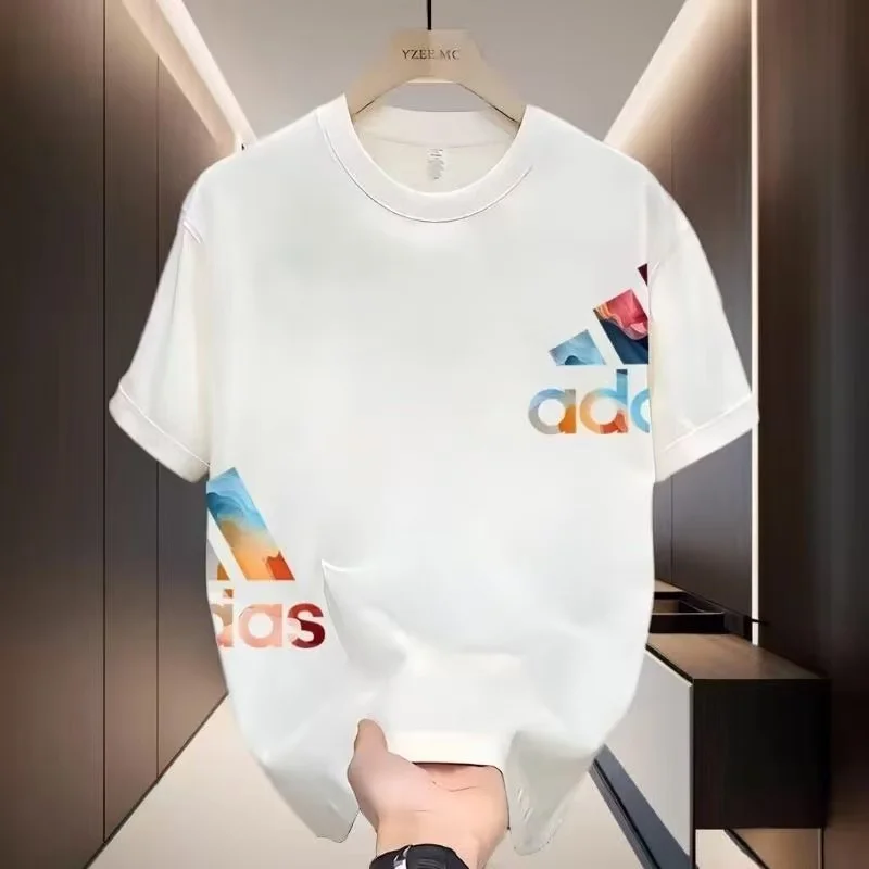 2026 New Y2K Luxury Inspiration T-Shirt 100%Cotton Oversized Short Sleeve Neutral Casual Top Large Crew Neck Fashion T-Shirt