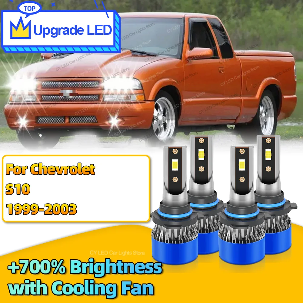 

4Pcs 30000LM Canbus Car LED Headlights Bulb HB3 HB4 Auto Lights Lamp For Chevrolet S10 1999- 2000 2001 2002 2003