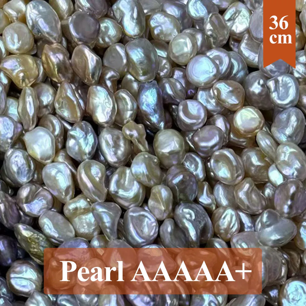100% Natural Freshwater Baroque Pearl Beads Broken Silver Pearl Loose Spacer Beaded for Jewelry Necklace Bracelet 9-10mm