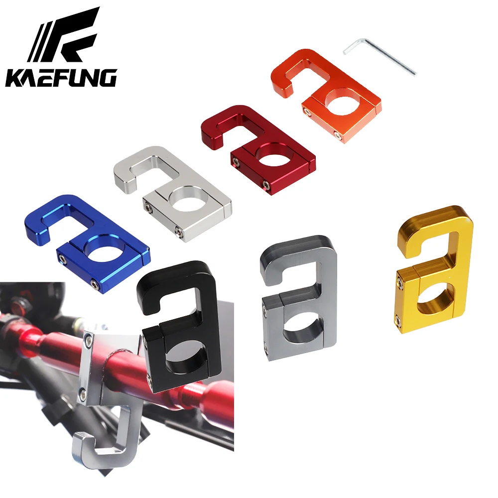 Motorcycle Universal Hook Aluminum Alloy Hooks Motorcycle Scooter Helmet Rack Bag Hook Hanger For Electric Scooter E-Bike Moto