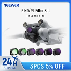 Neewer 6 ND/PL Filter Set For DJI Mini 3 Pro Drone Lens ND/PL+ND16/PL+ND32/PL+ND64/PL+Polarising Filter (CPL) + UV