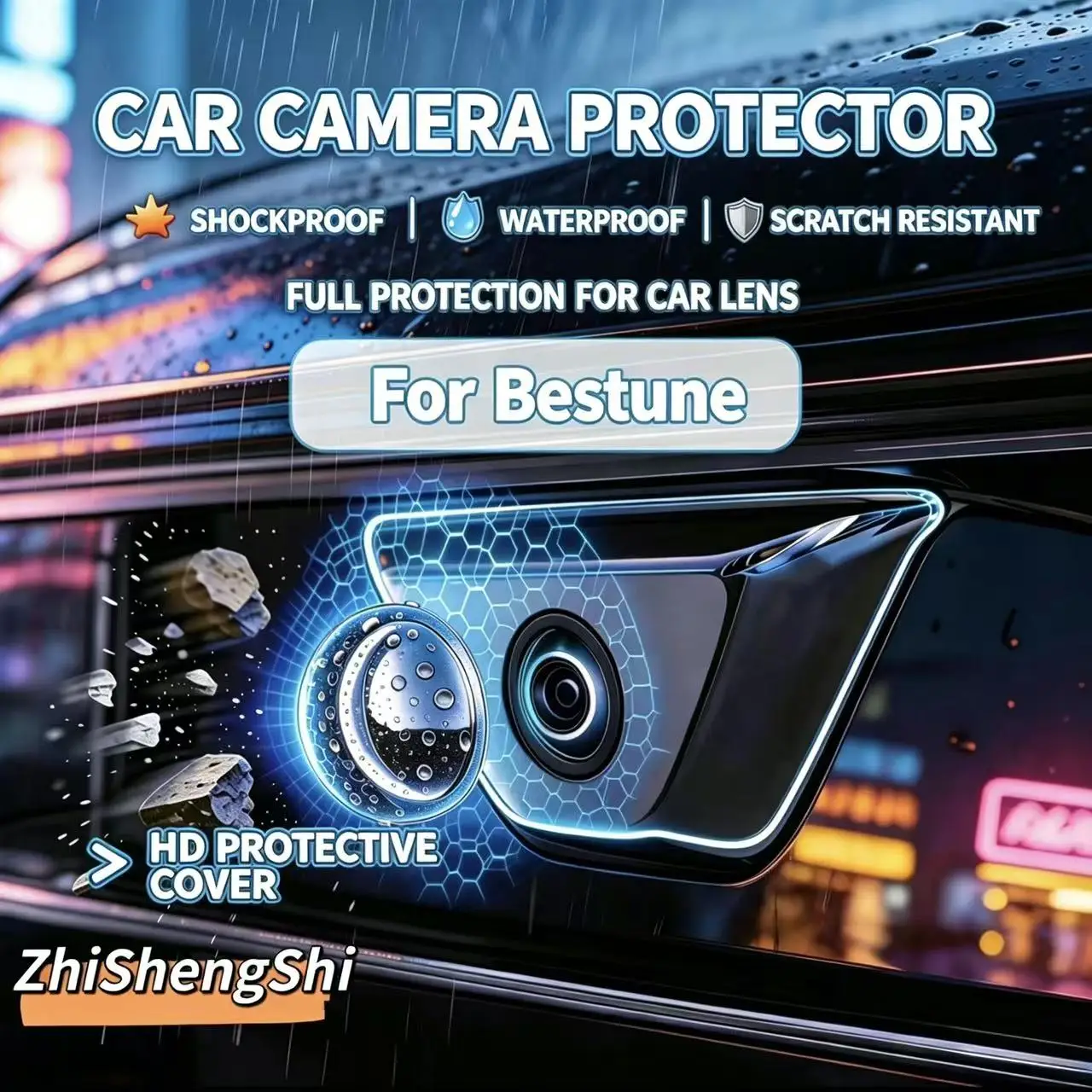 Для Bestune B70 B70S T55 T77 T90 T99 Pony NAT 360 ° Защитная пленка для камеры заднего вида, антицарапинная, водонепроницаемая, пылезащитная.