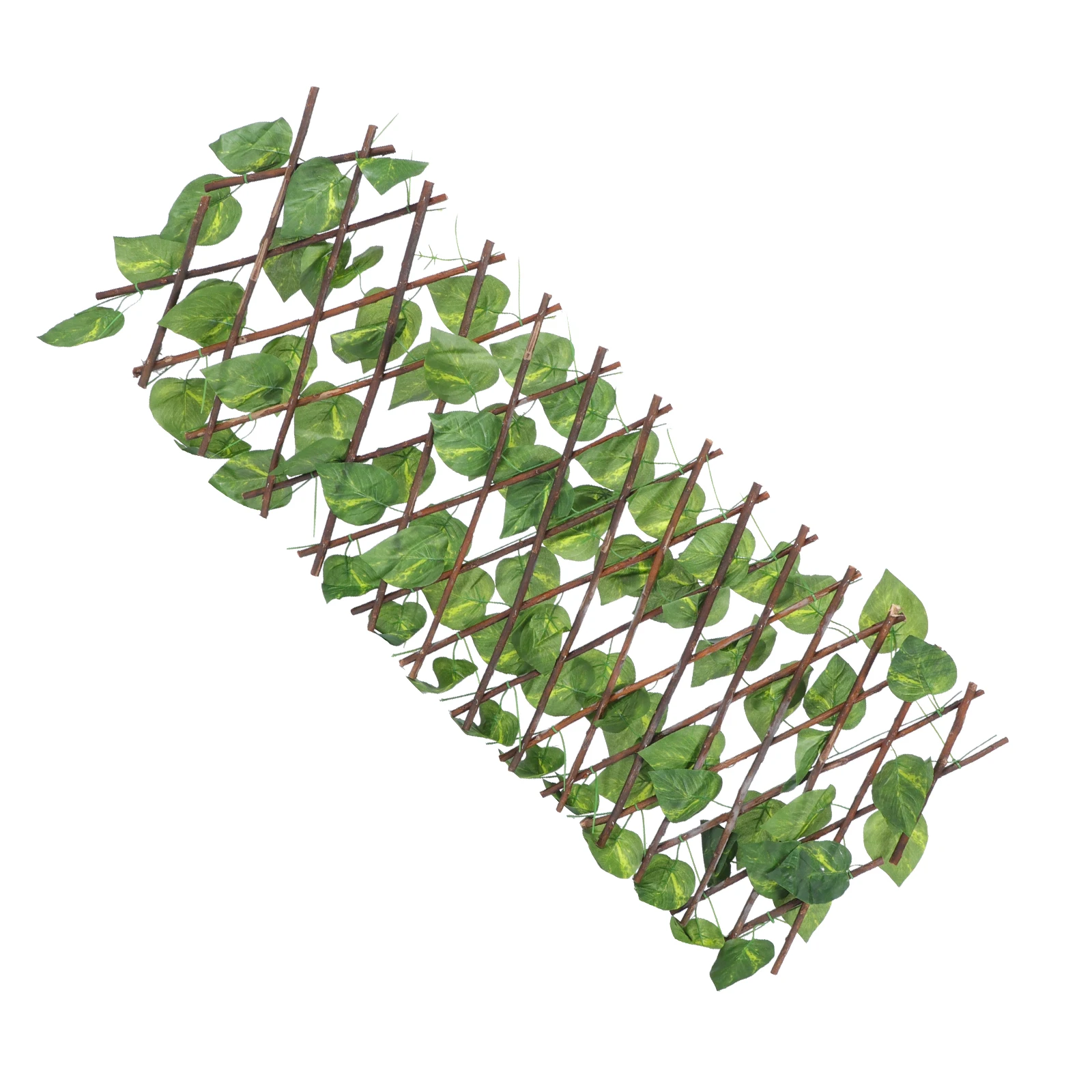 

Simulated Green Fence Artificial Hedge Decor Balcony Garden Privacy Screen Telescopic Leaf Net Wooden Wall Plant Ornament