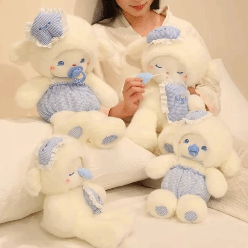 

Soft Plush Sleeping Baby Sheep Doll Baby Accompany Fluffy Pacifier Sheep Doll Anime Cartoon Stuffed Animals Girl Birthday Gift