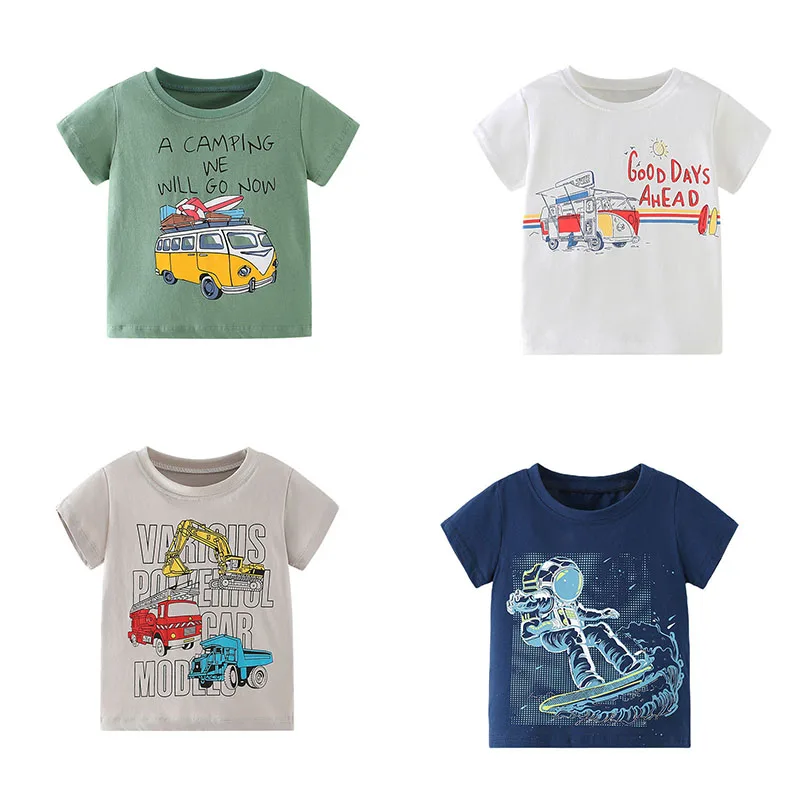 

Cars Printed 2-7T Short Sleeve T-Shirts for Boys Girls Summer Kids Cotton Tees Fashion Children's Top